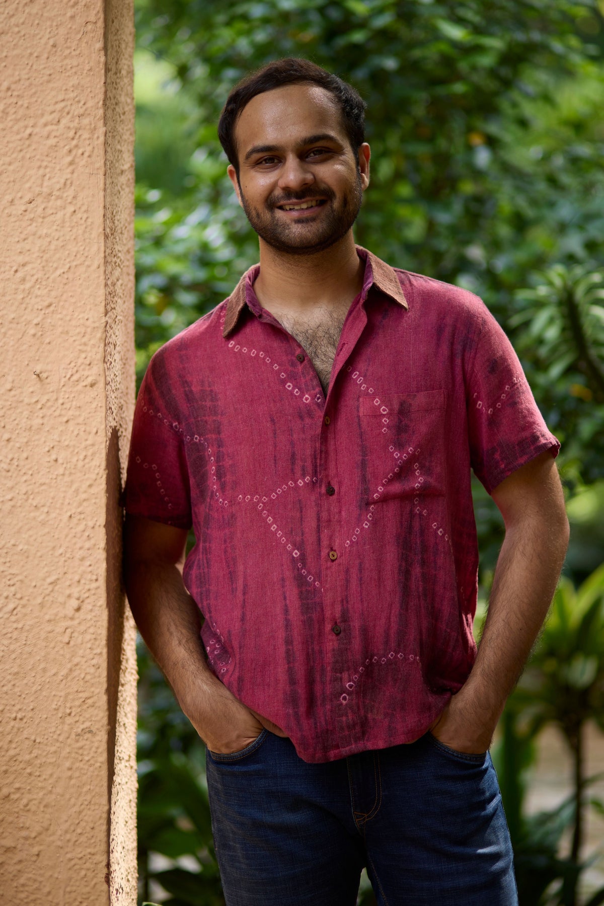 Pink Bandhni Shirt