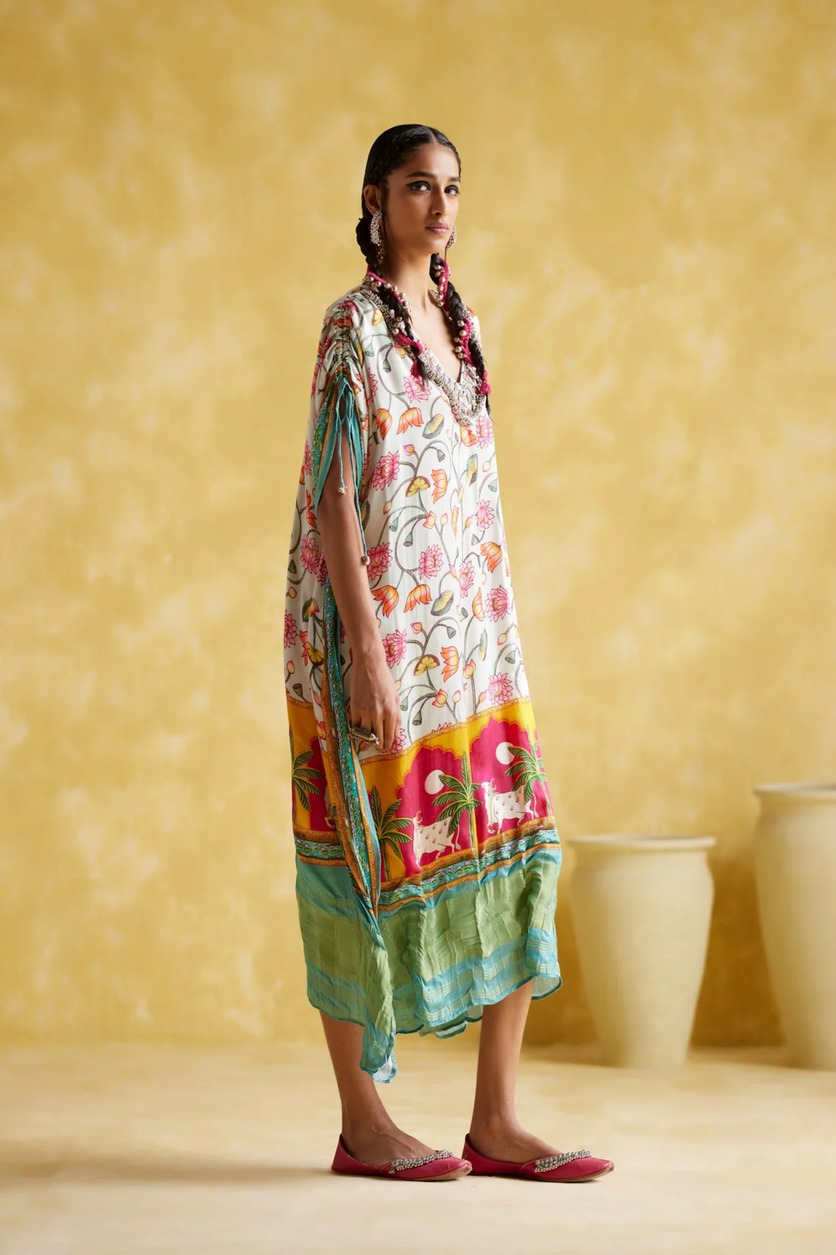 Linus Turquoise Printed Kaftan