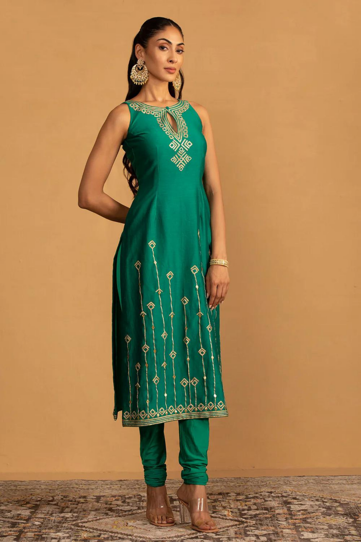 Bottle Green Kurta Set