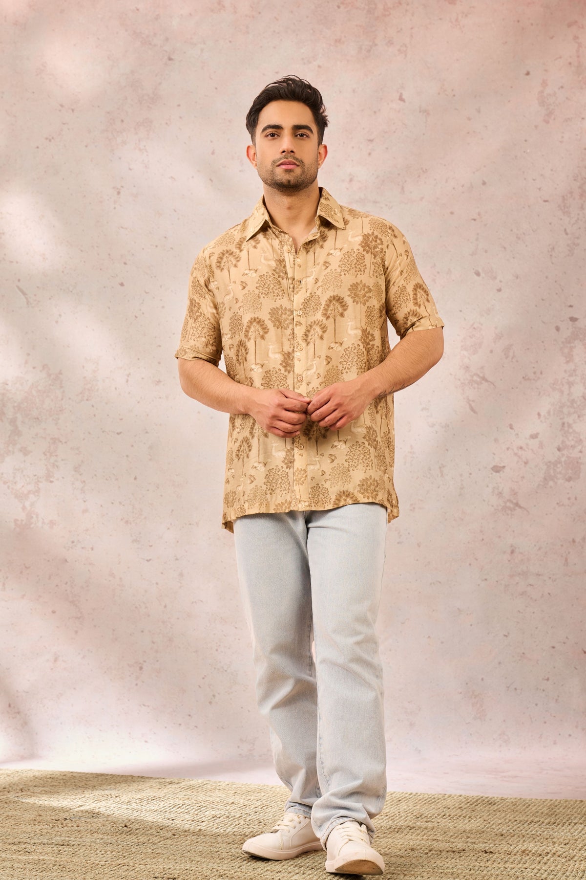 Beige Midnight Maze Shirt