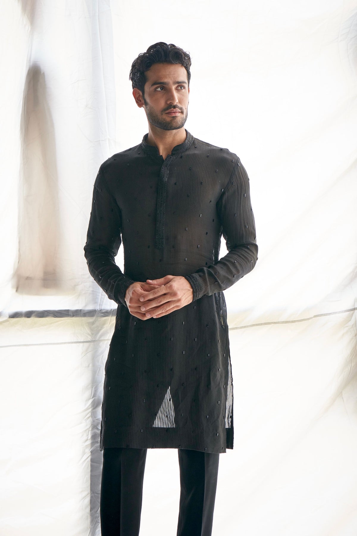 Black Capsule Cutdana Kurta Set