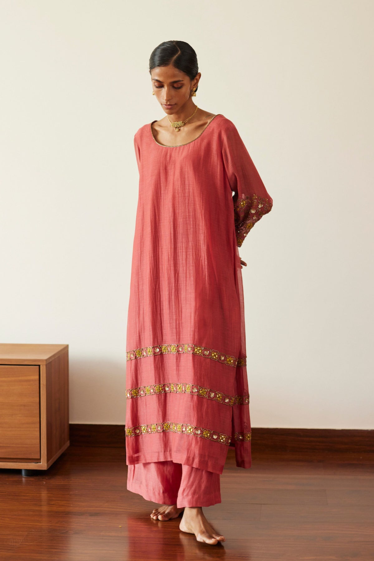 Pink Rekha Kurta Set