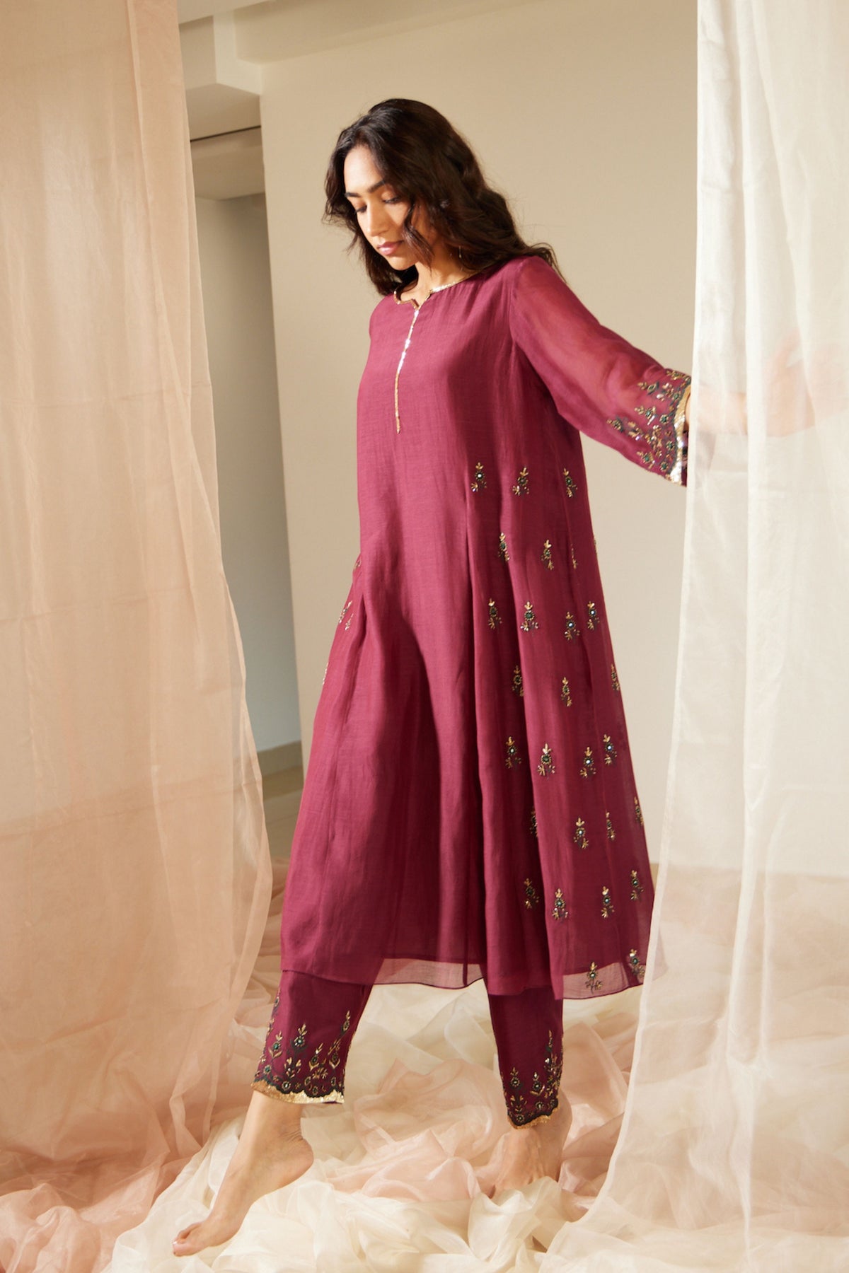 Purple Poornima Kurta Set