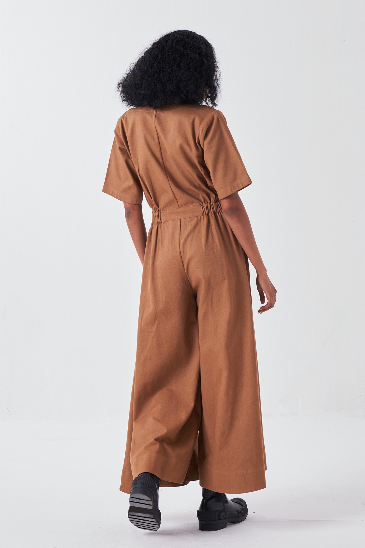 Side Elastic Waist Jumpsuit