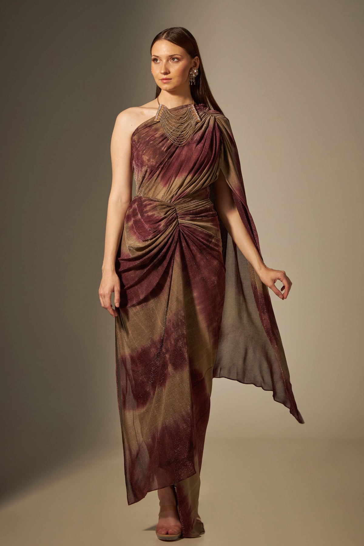 Tie-dyed Gown Saree