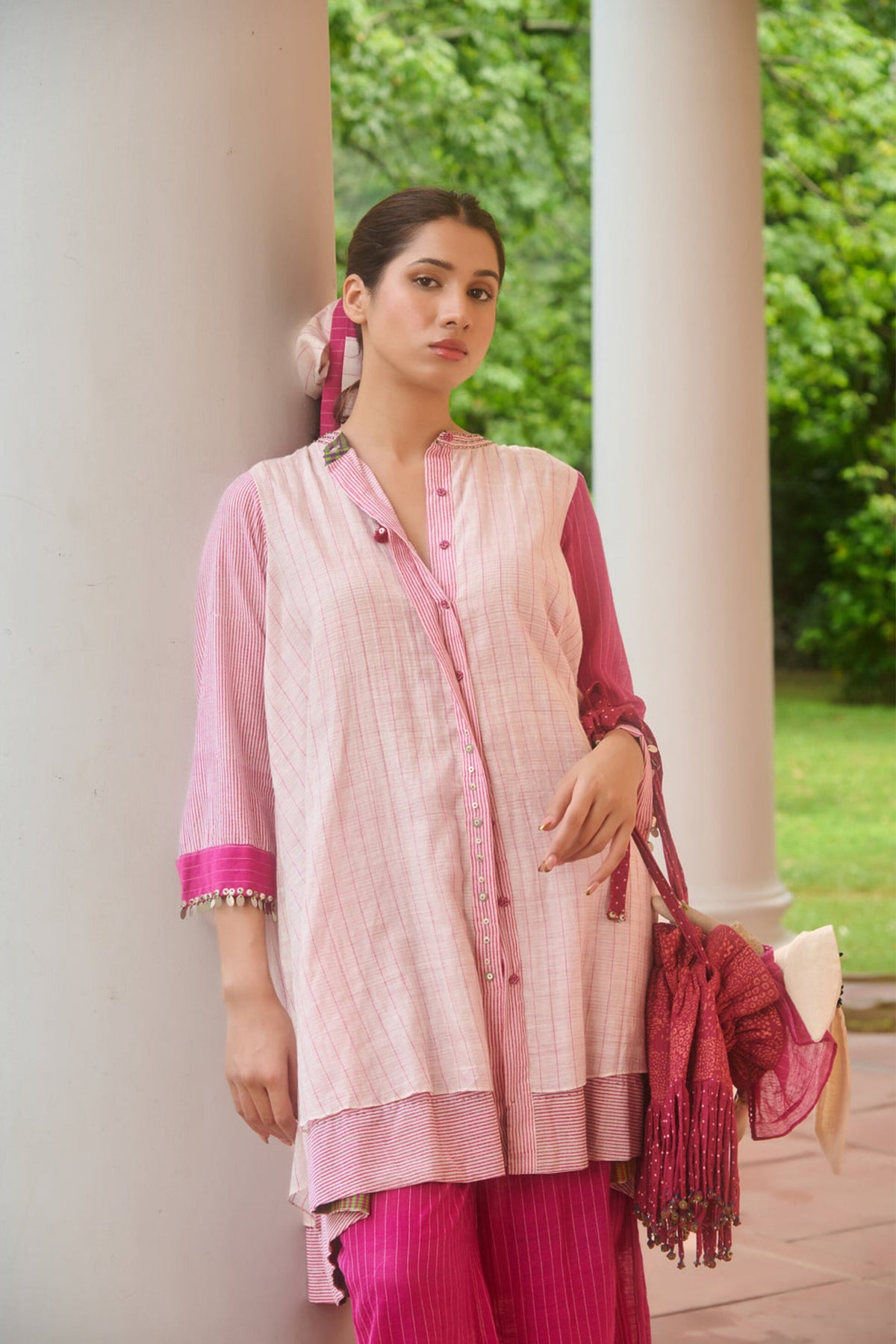 Pink Gokul Nora Pants