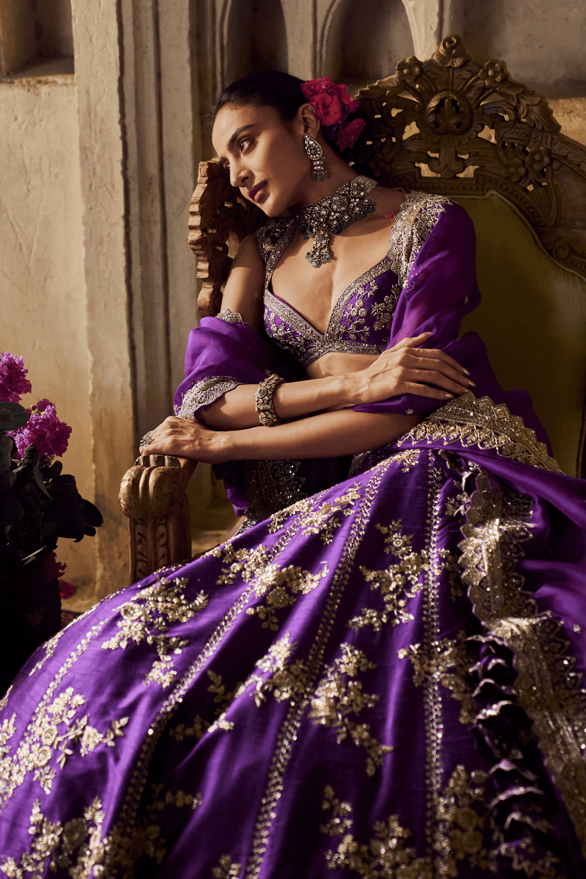 Purple Renuka Lehenga Set