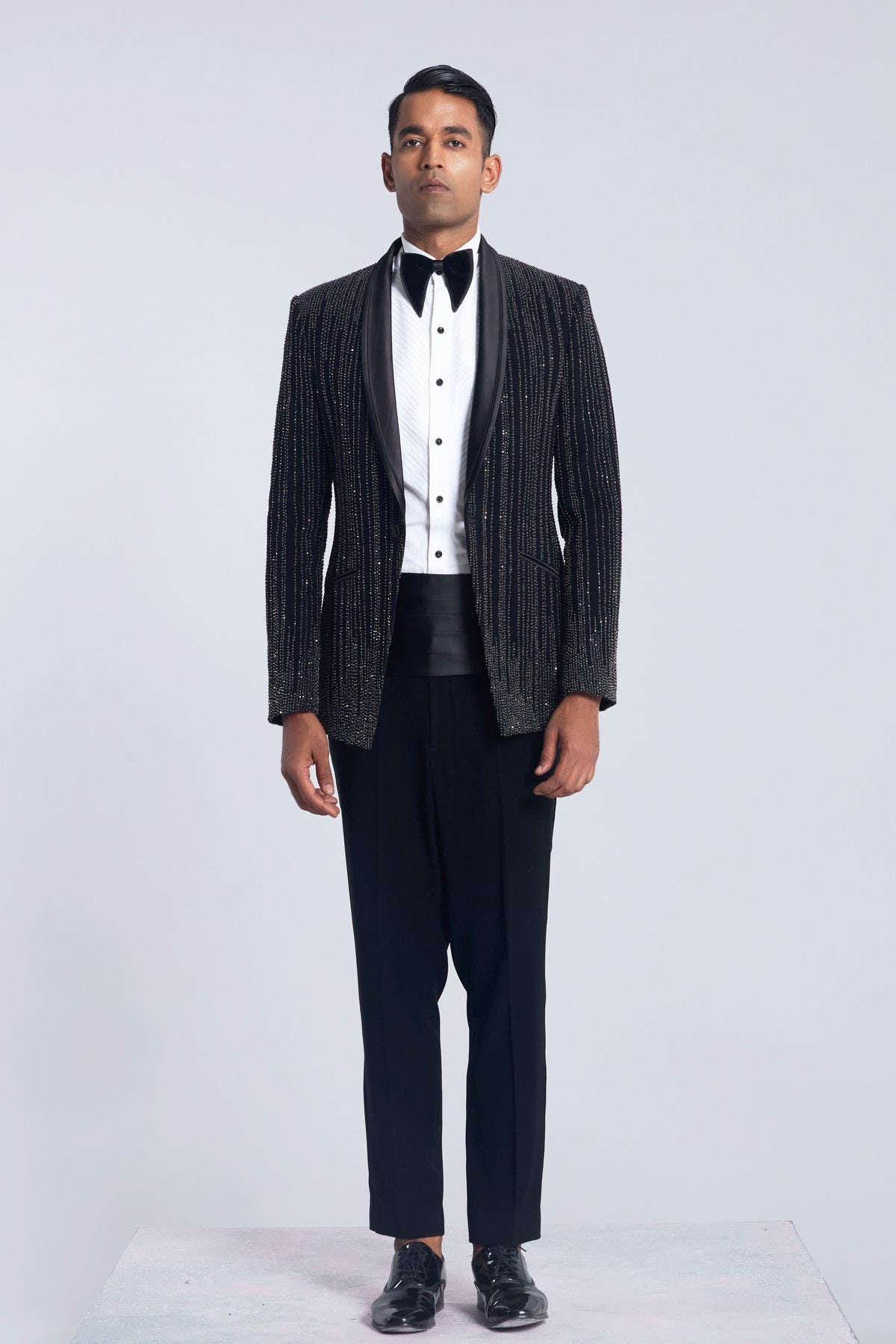 Sandwash Pearl Embroidered Tuxedo Set