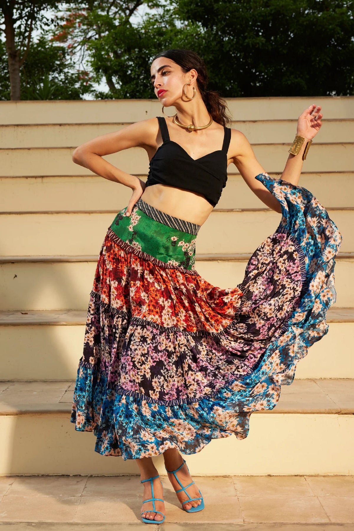 Vivid Voyage Maxi Skirt