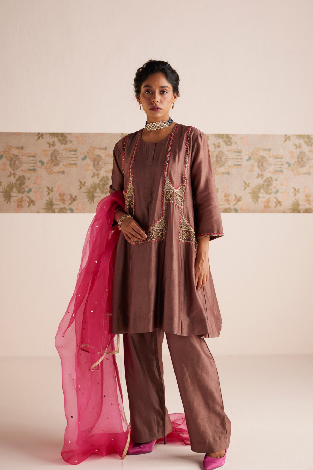 Short Anarkali With Pants