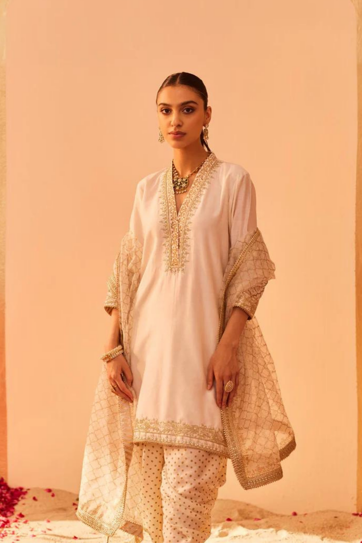 Faheeda Ivory Kurta Set