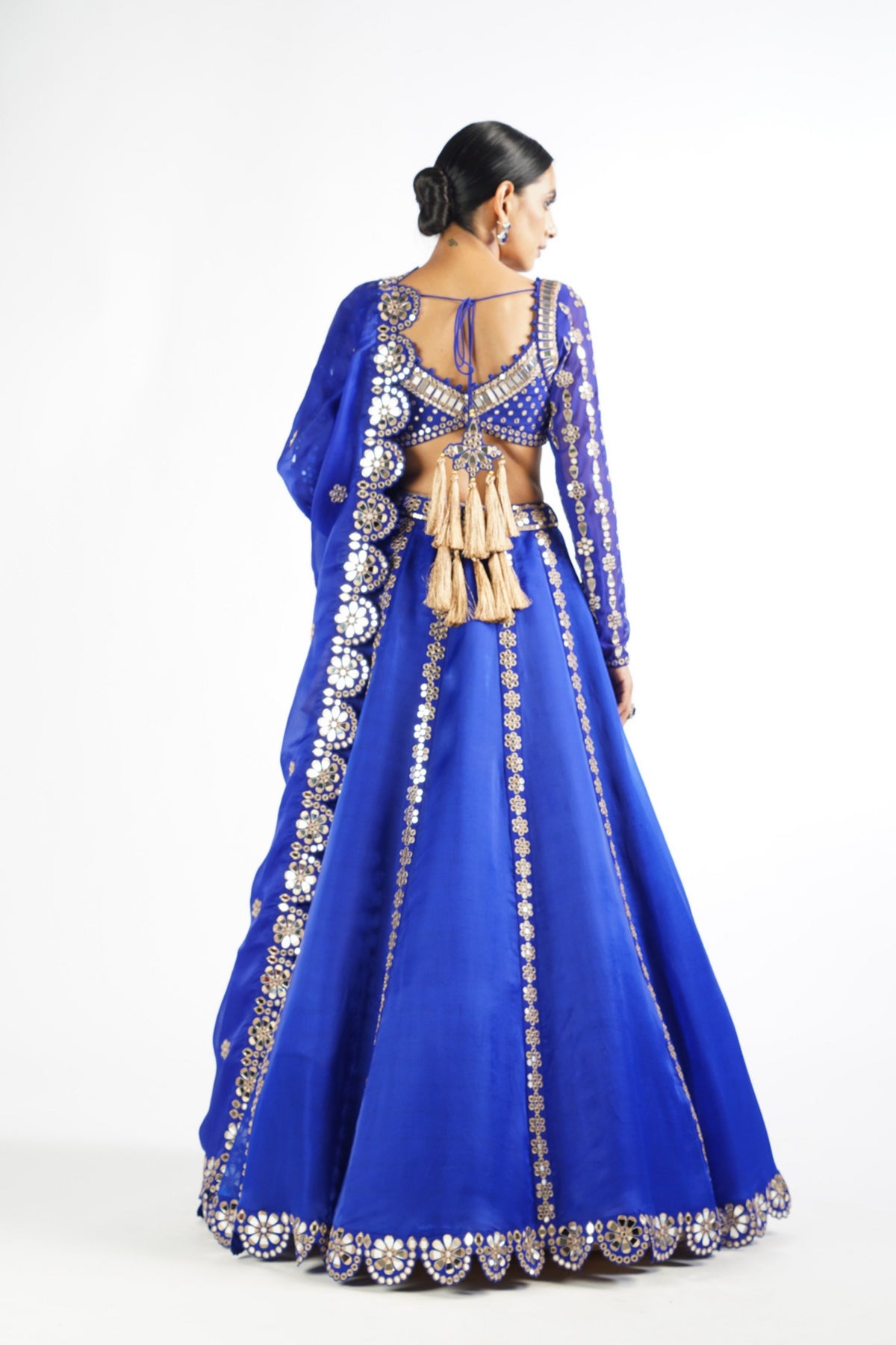 Royal Blue Embellished Lehenga Set