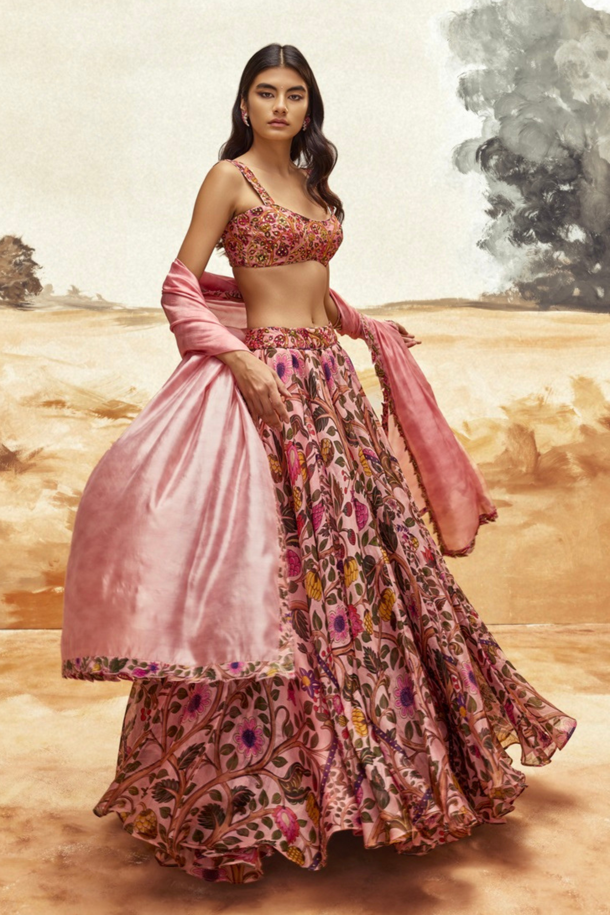 Johari Dusky Pink Lehenga Set