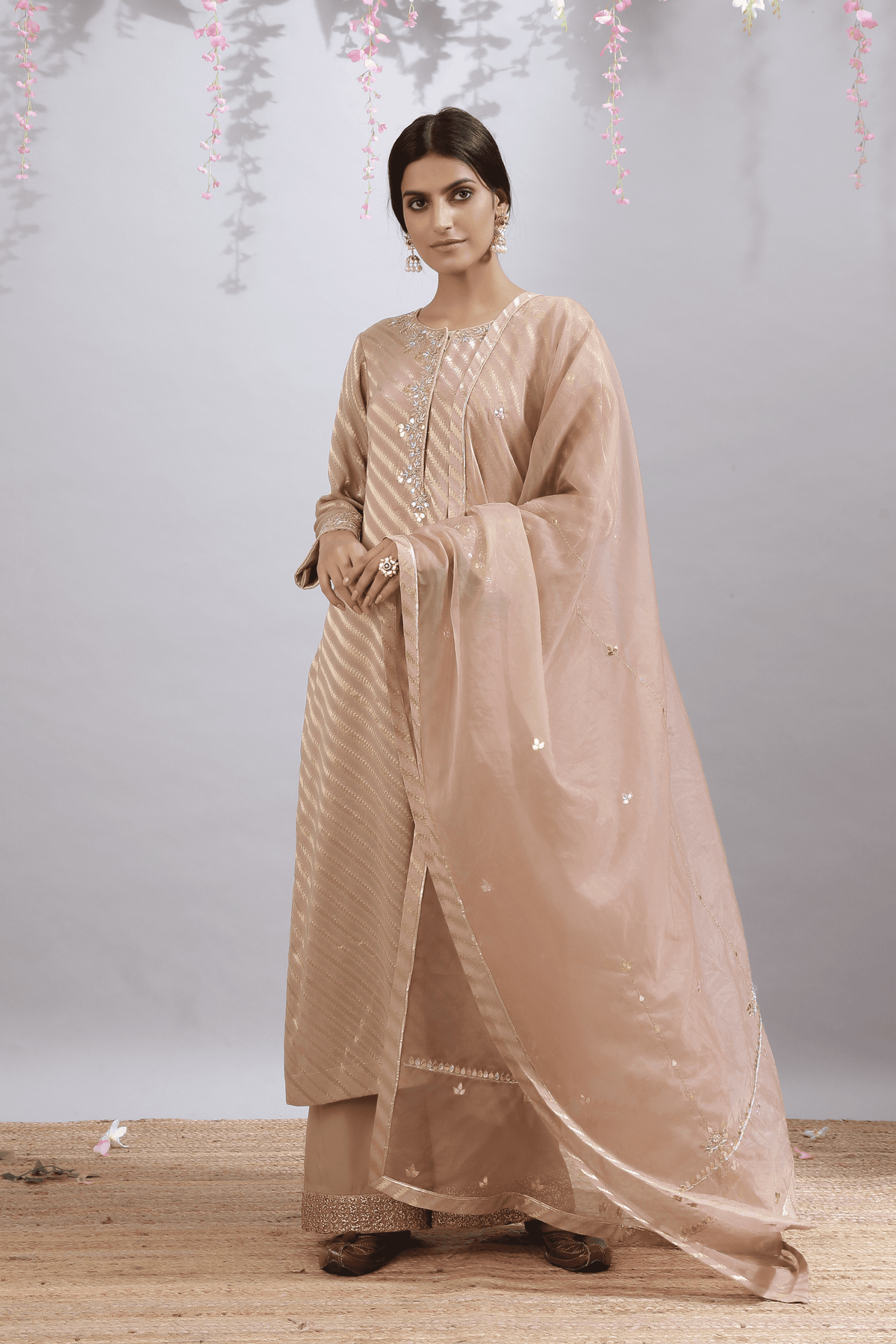 Bhumi Gottiya Brown Kurta Set