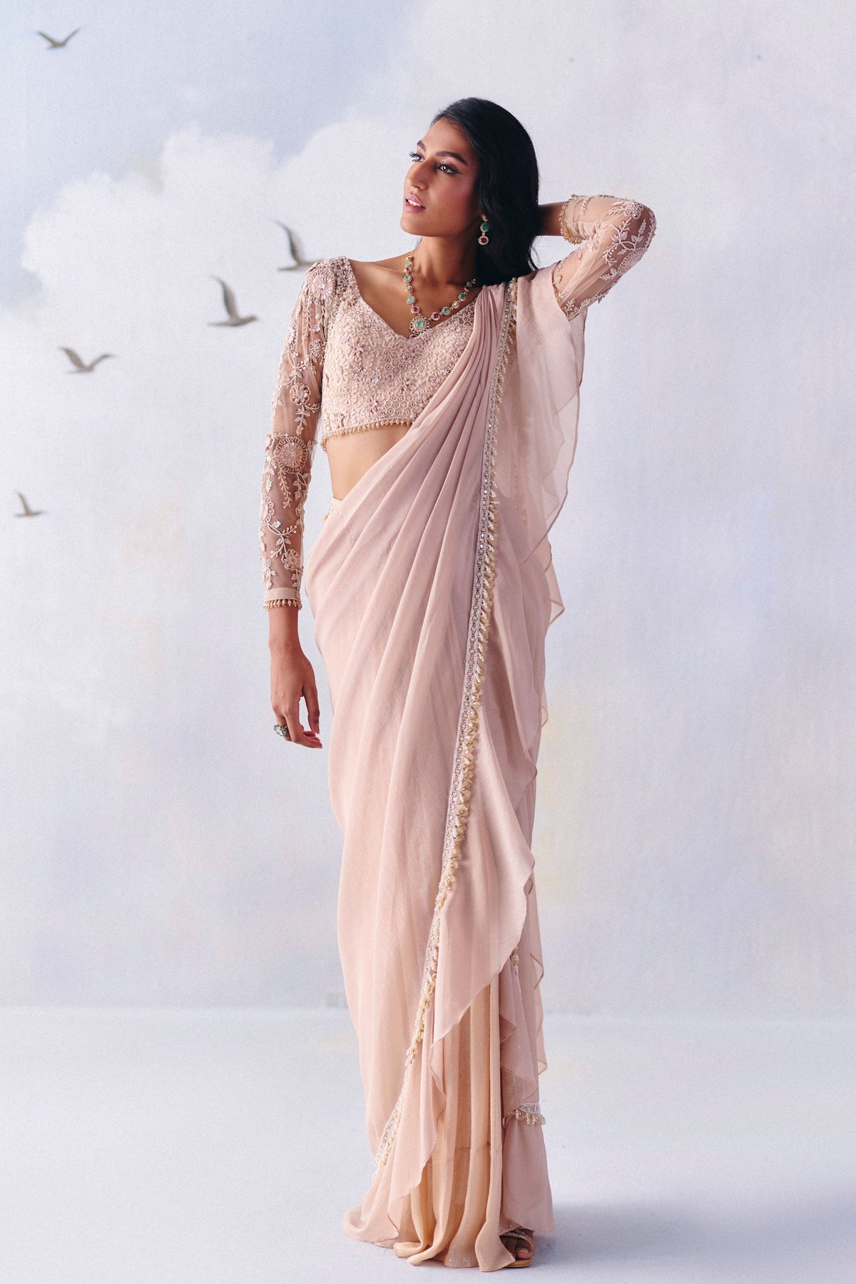 Eleanor Drape Saree Set