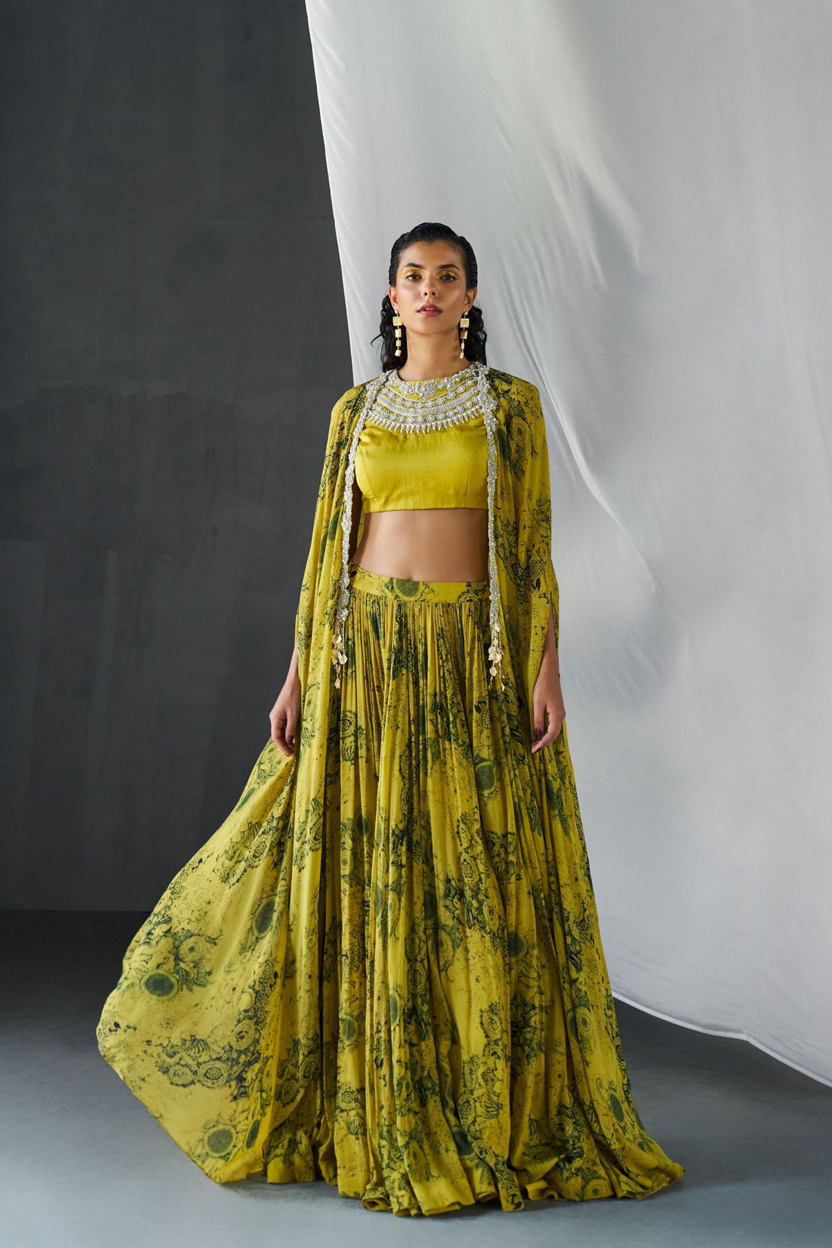 Mustard Lehenga Set