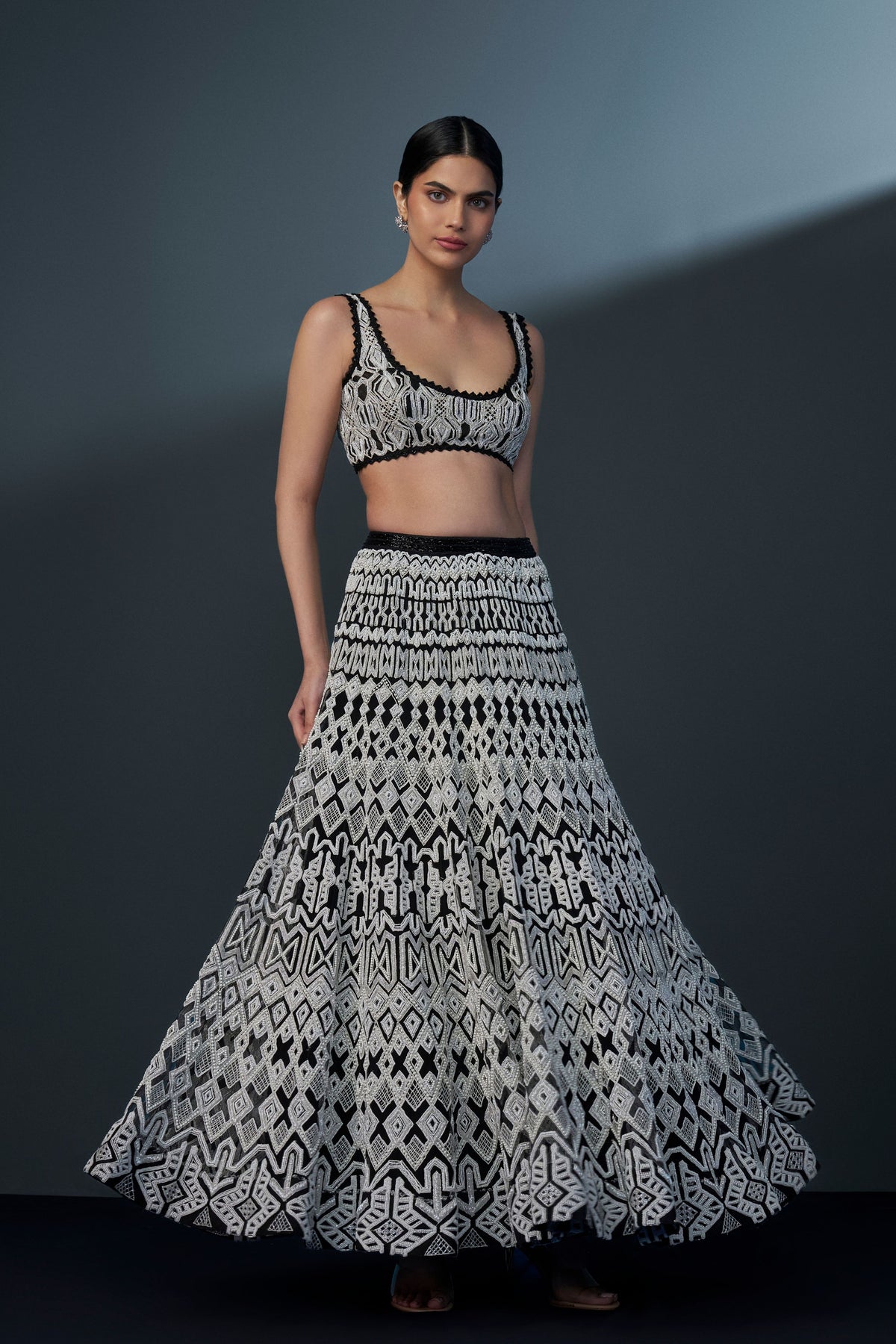 Akari Monochrome Lehenga Set