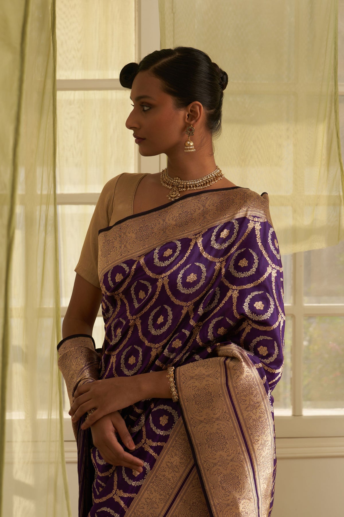 Asmee Purple Saree