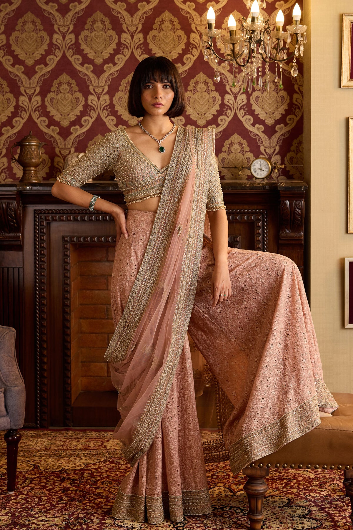 Soft Pink Sharara Ensemble