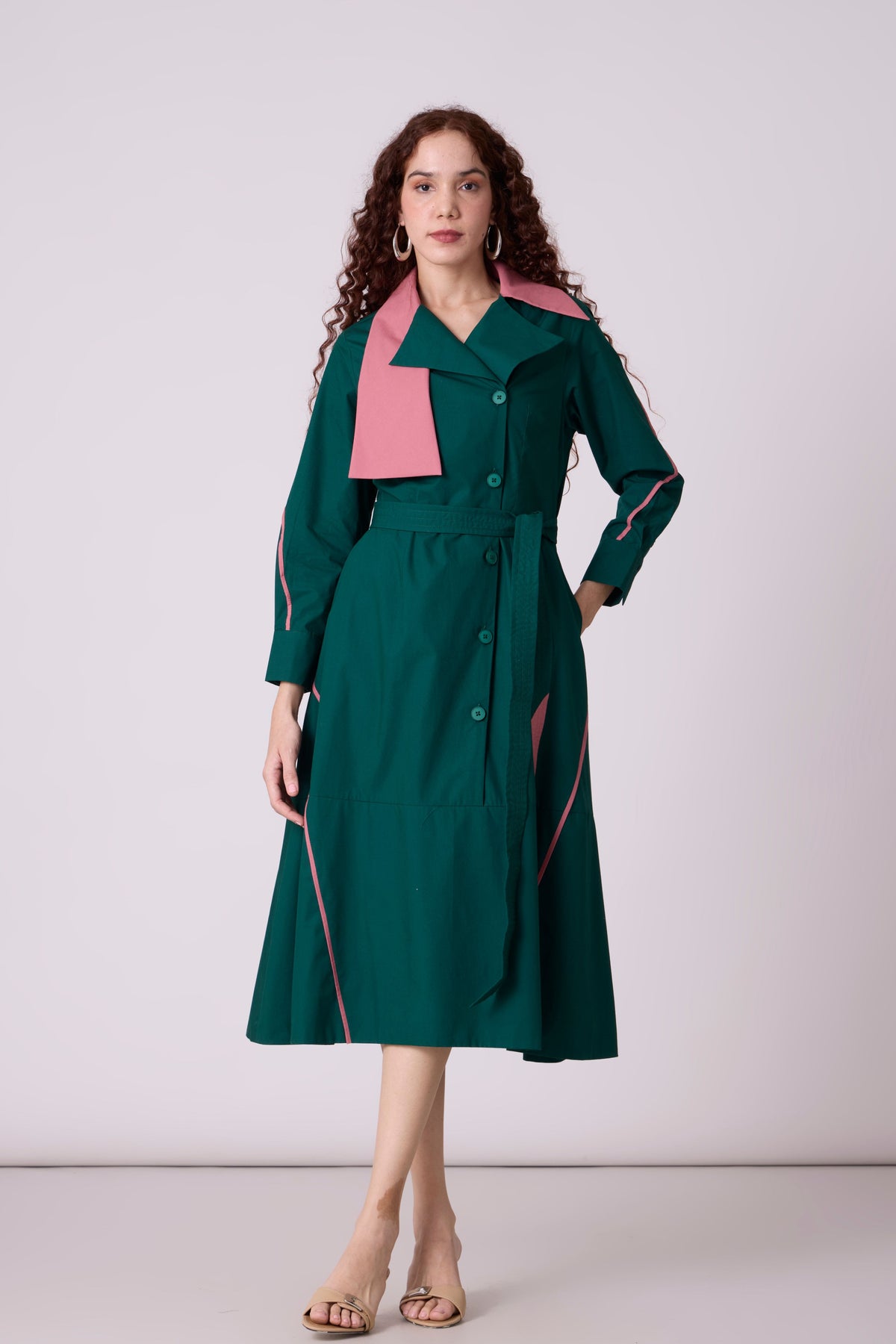 Nexi Forest Green Dress