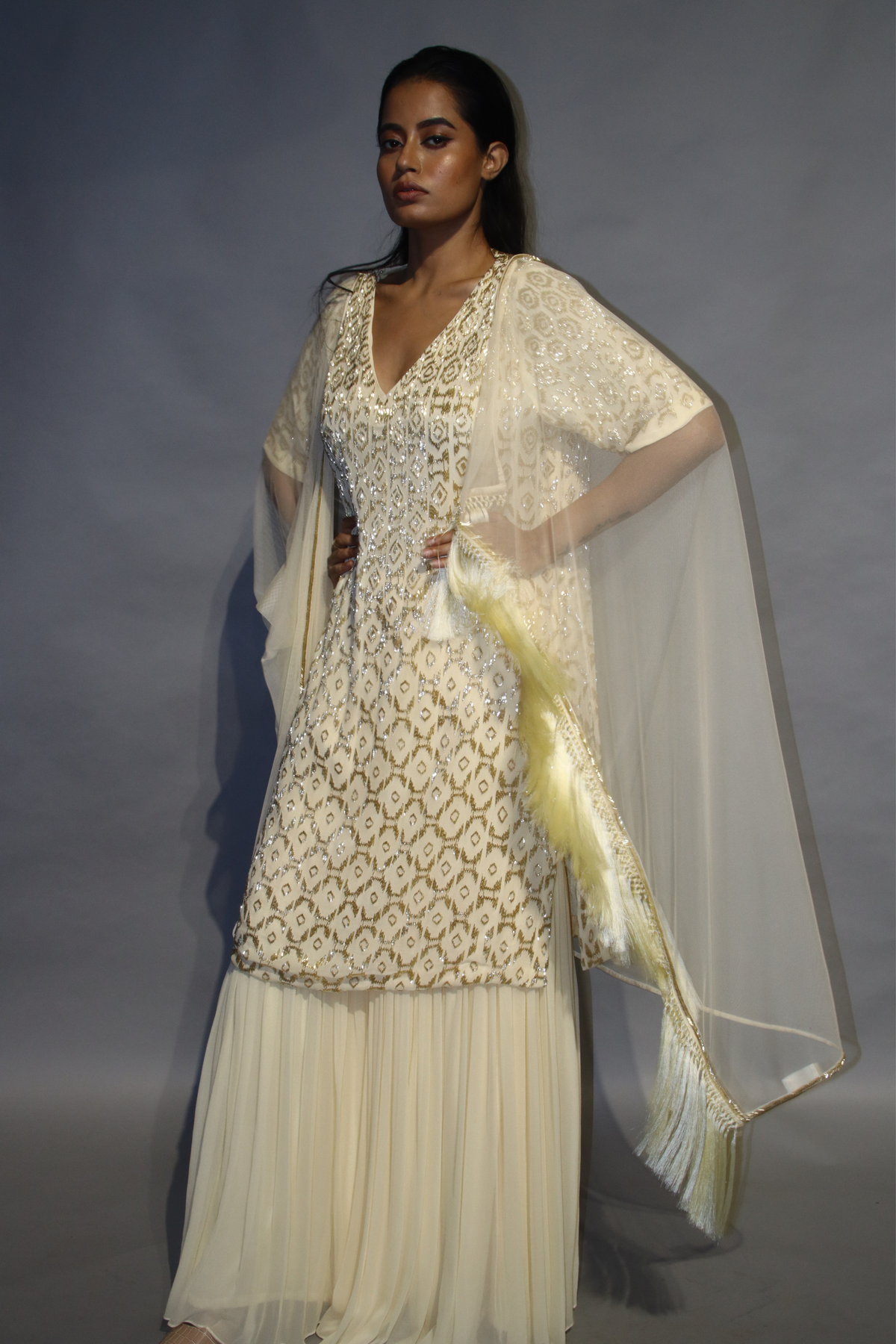 Off - White Chirag Sharara Set