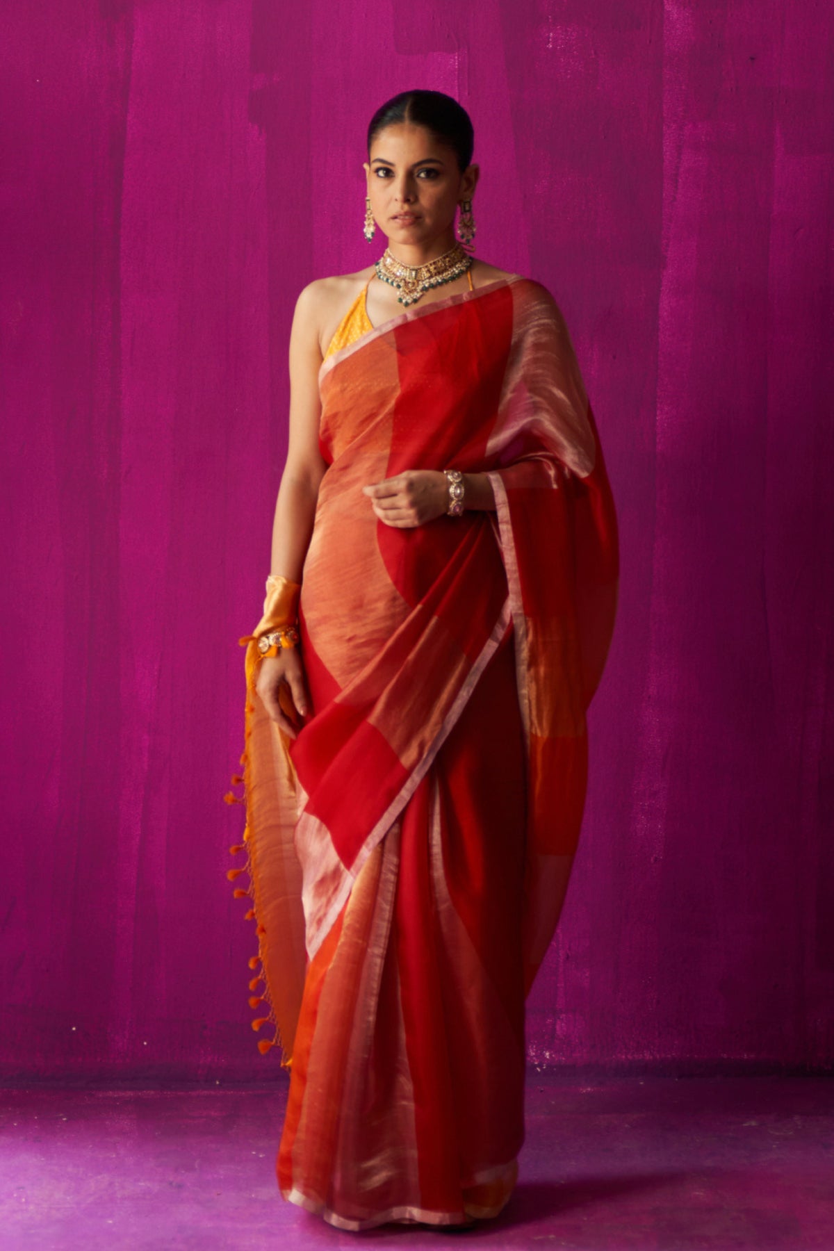 Nitya Red Saree