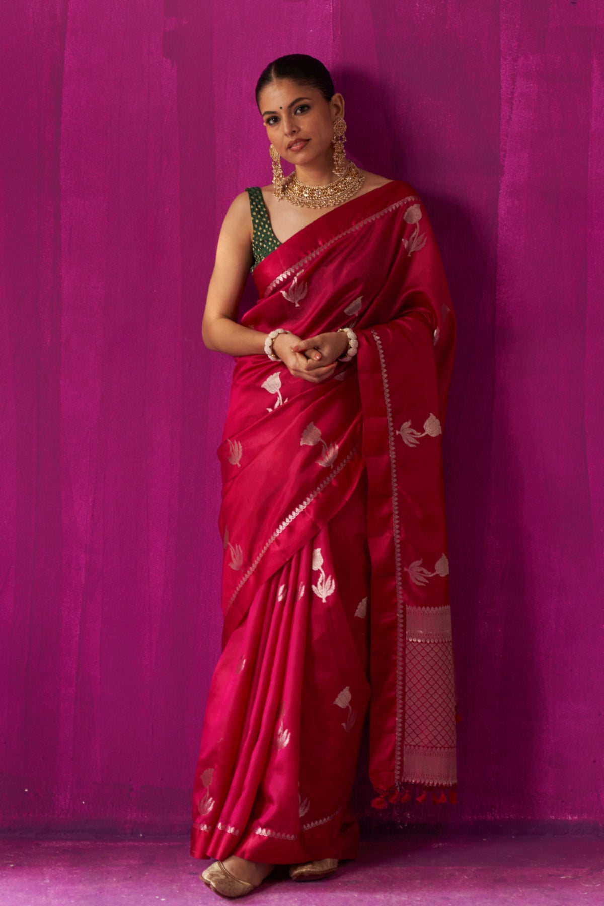 Padmini Magenta Saree