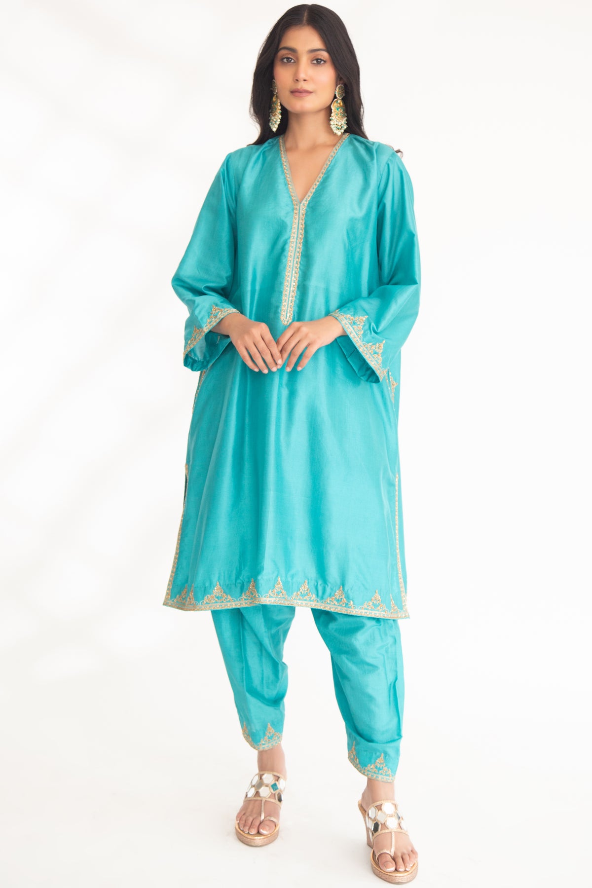 Firozi Vedya Kurta Set