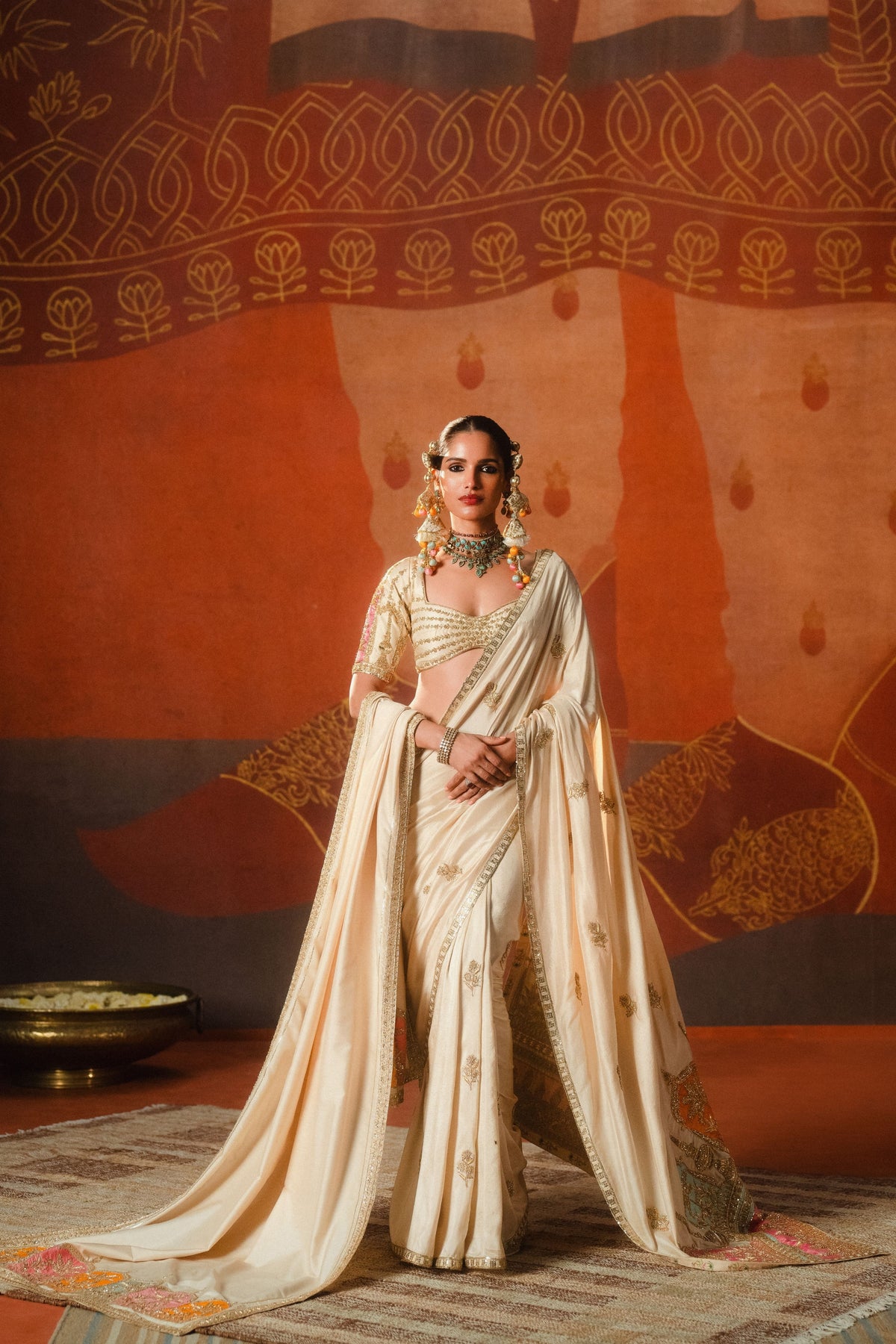 The Bombat Barfi Saree With Veil