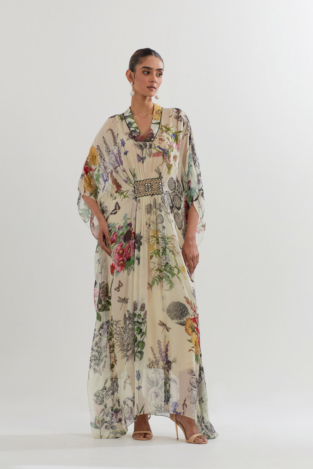 Multicolor Botanical Kaftan