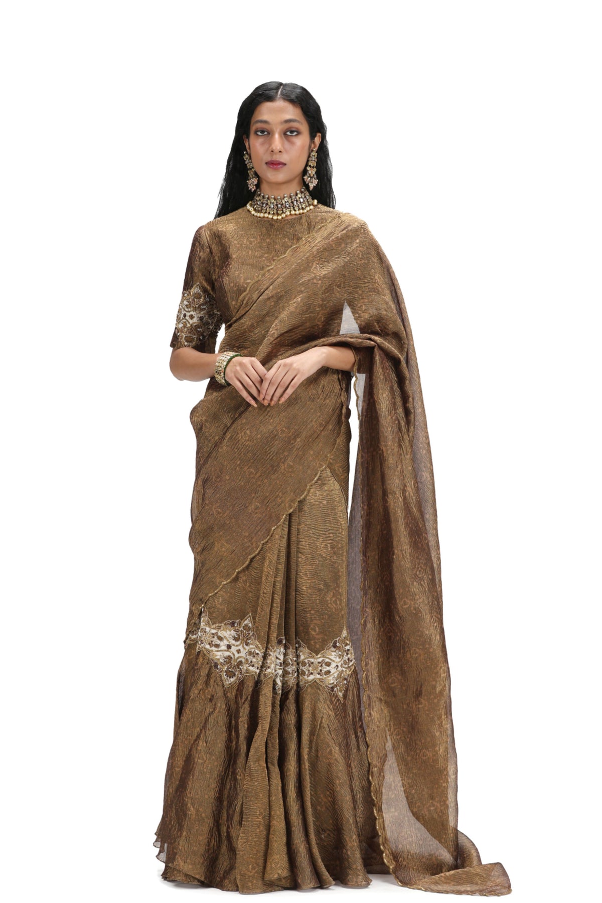 Devangana Cinnamon Saree Set