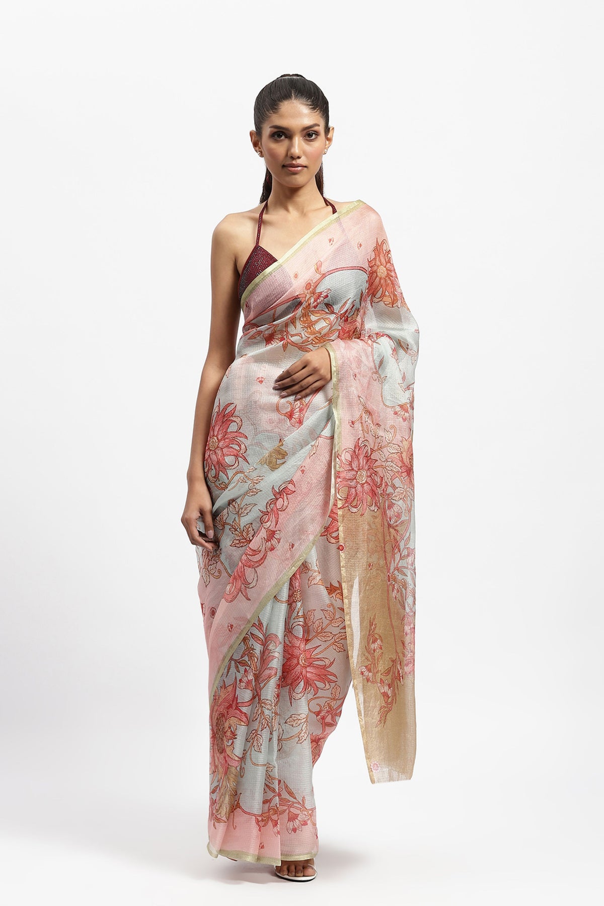 Athena&#39;s Anthem Printed Saree