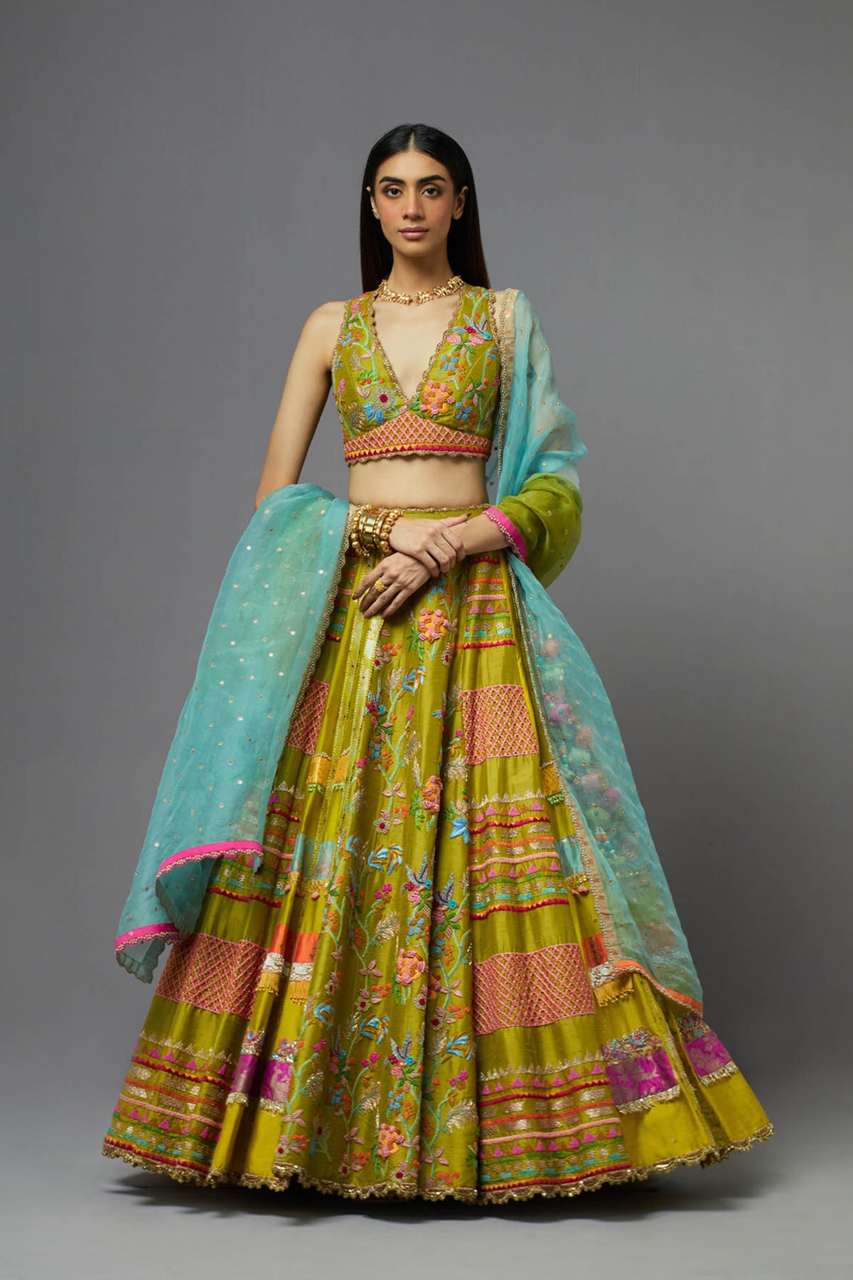 Green Lehenga Set