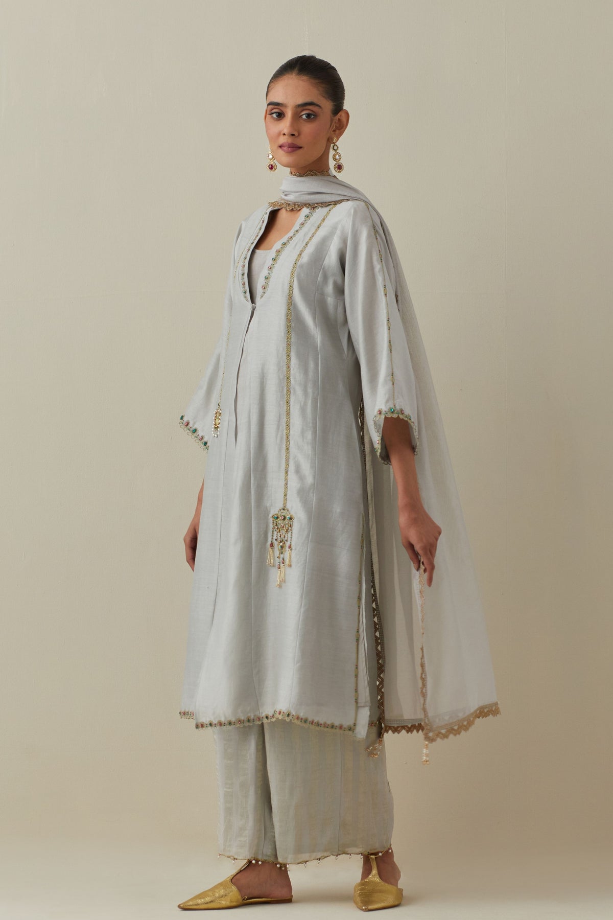 Ambreen Grey Kurta Set