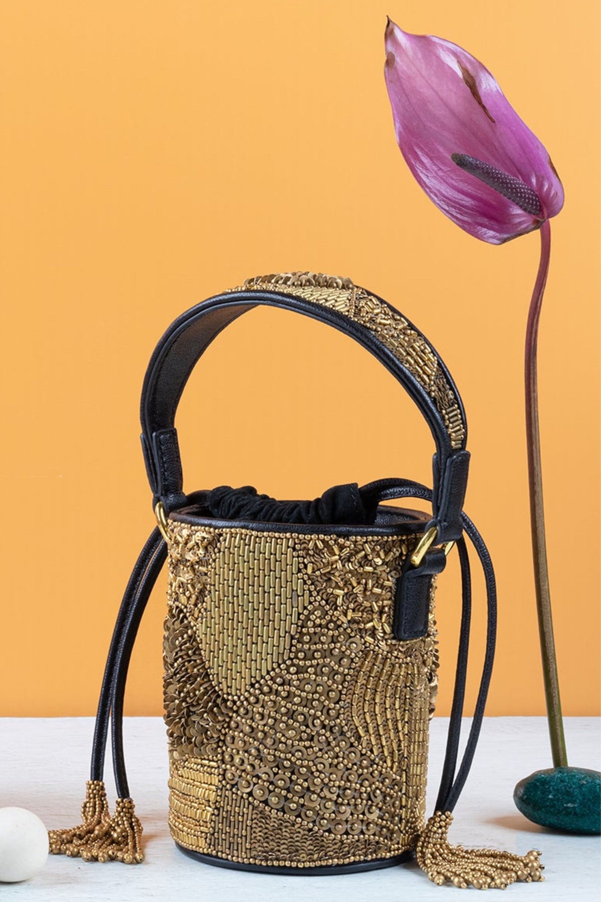 Surajmukhi mini bucket bag