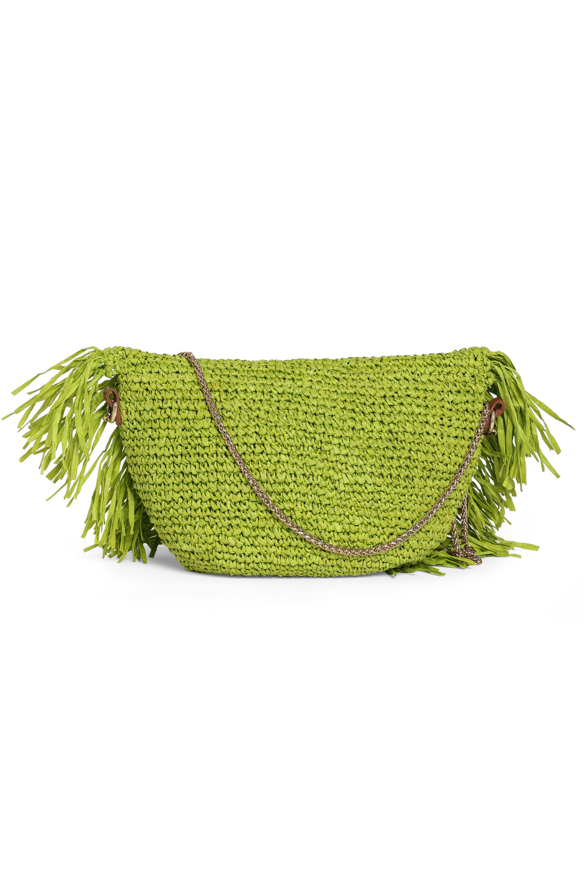 Raffia Moon Crossbody