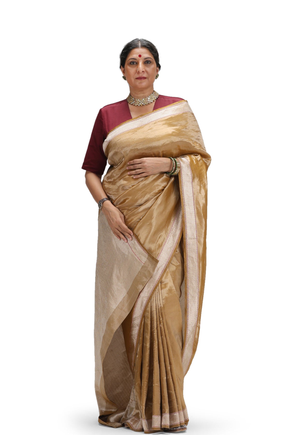 Kumuda Bronze Saree Set