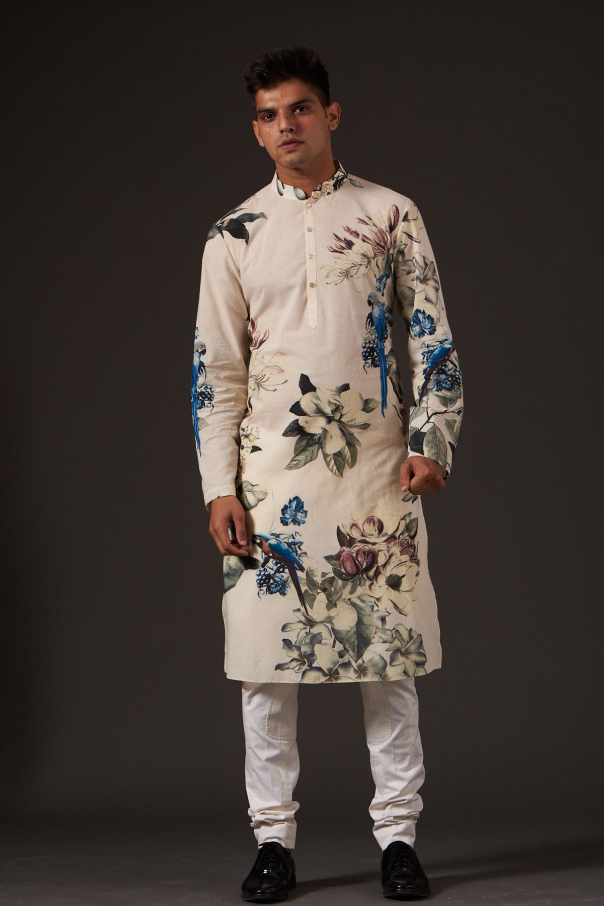 Ivory Floral Kurta Set