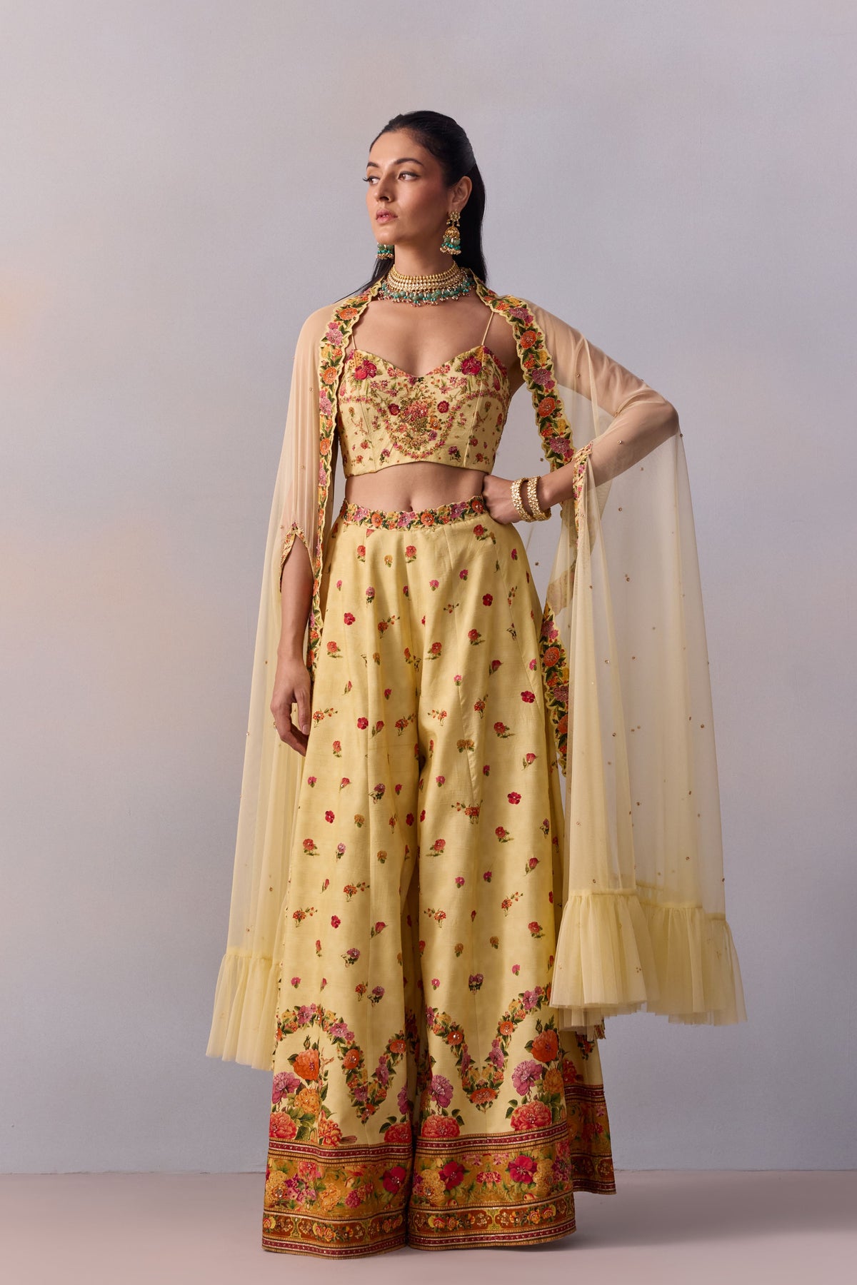 Yellow Meher Sharara Set