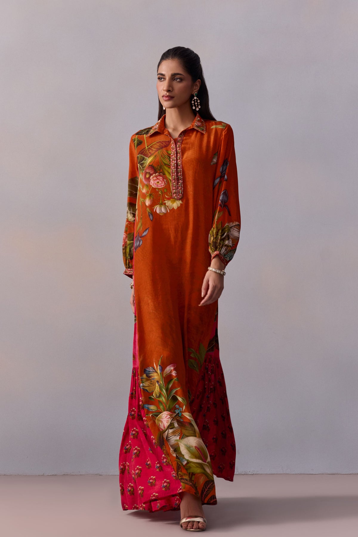 Sunset Orange Elira Dress