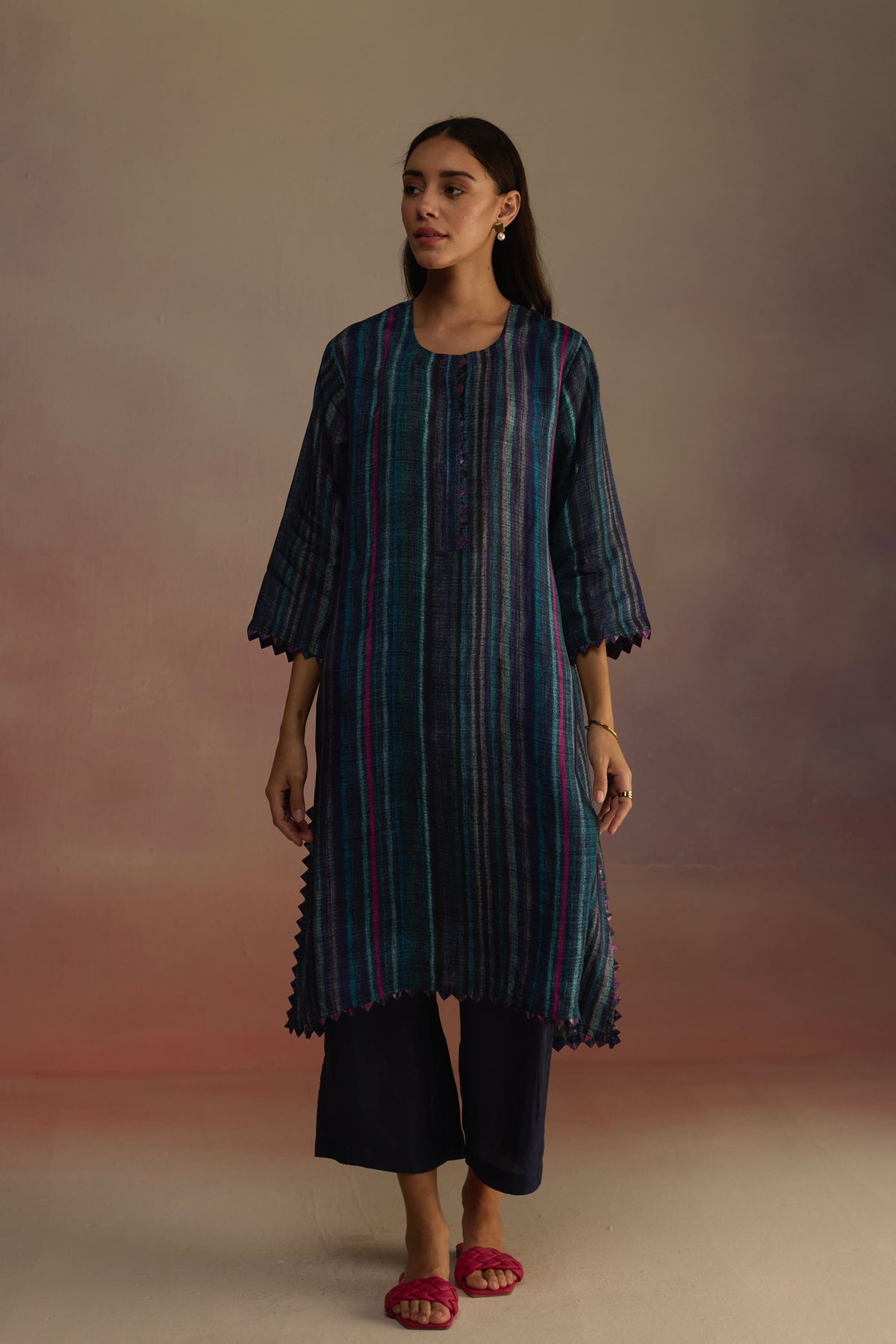 Awning Long Blue Kurta