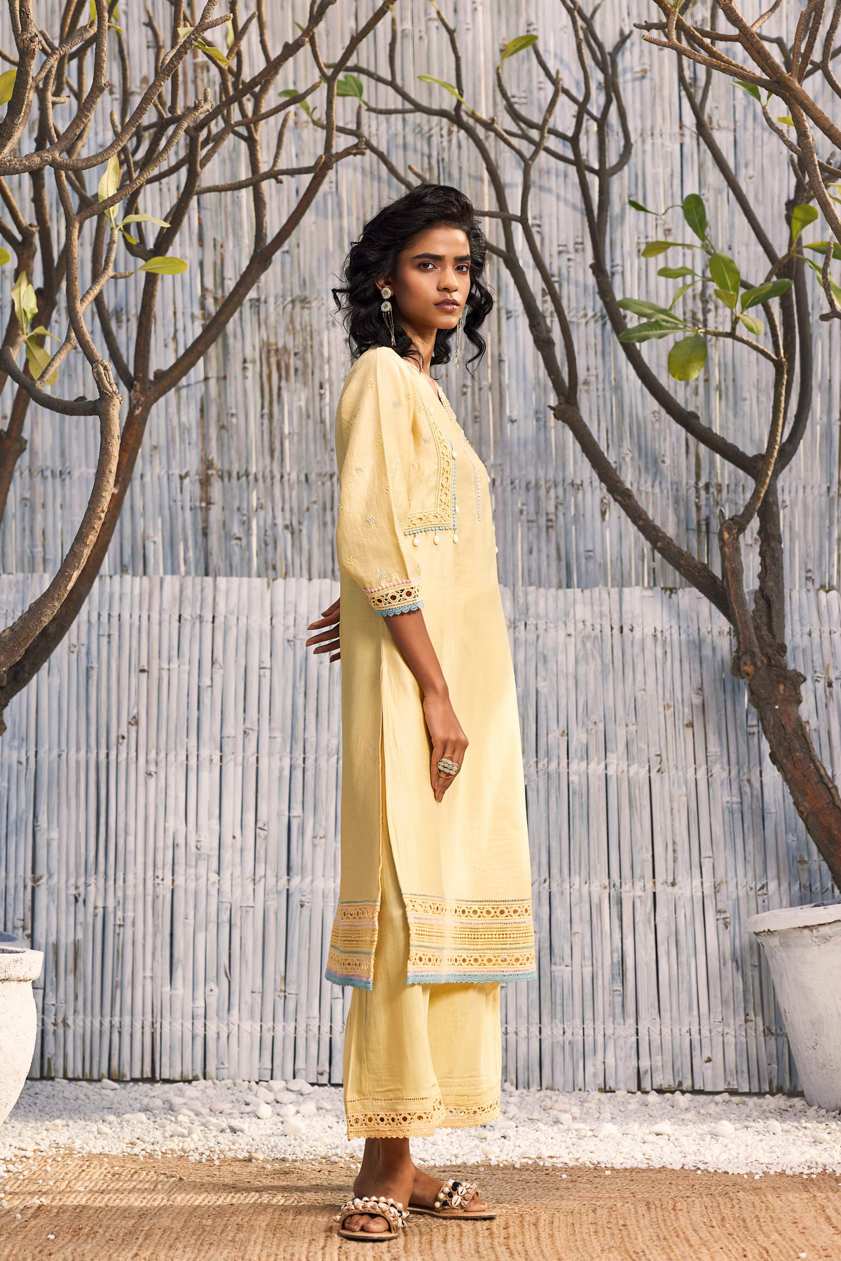 Sunshine Yellow A-line Kurta Set