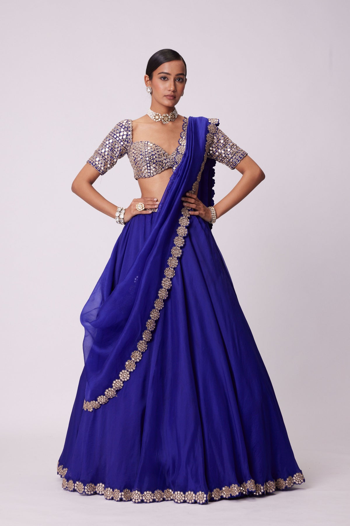 Persian Blue Lehenga Set