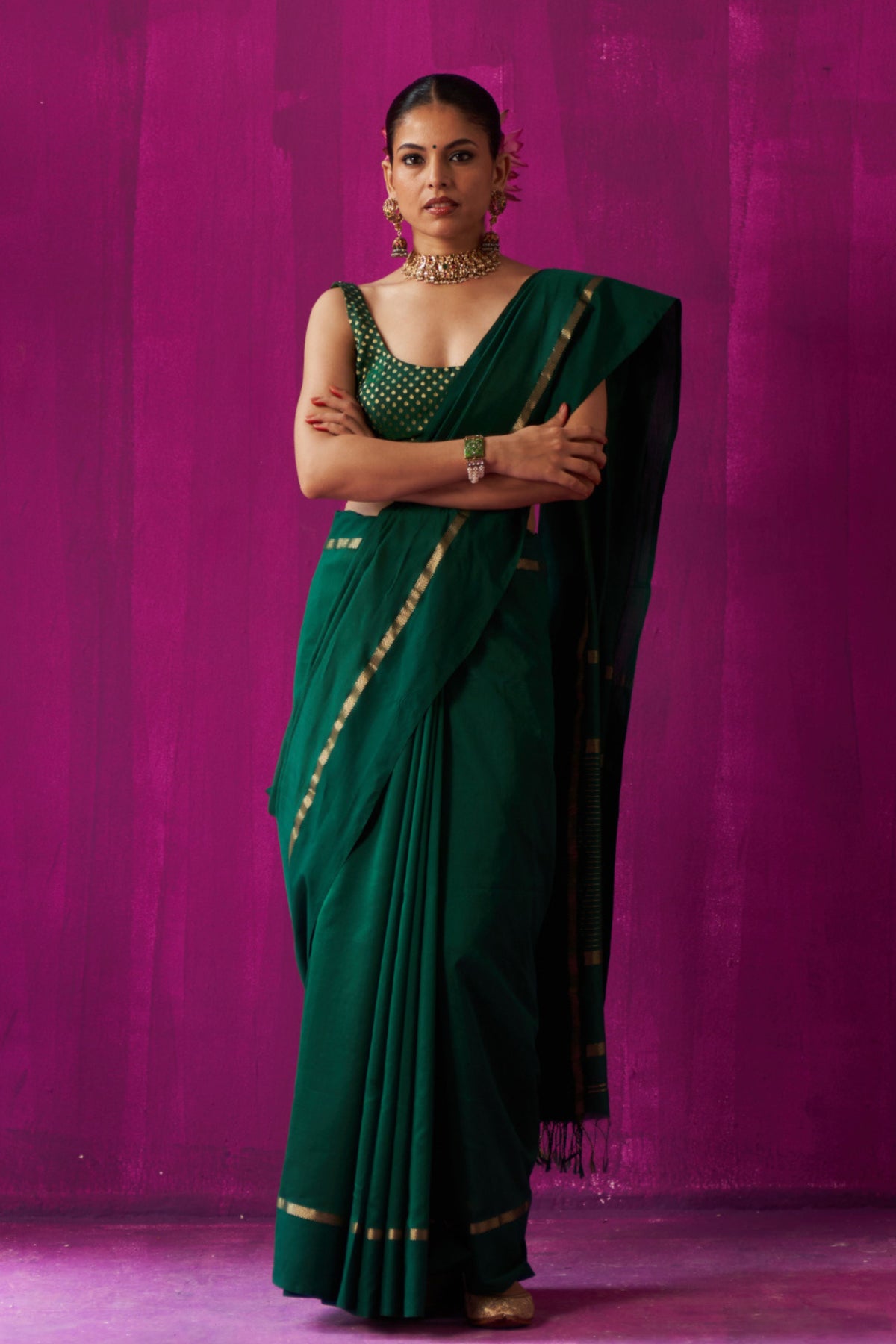 Heena Green Saree