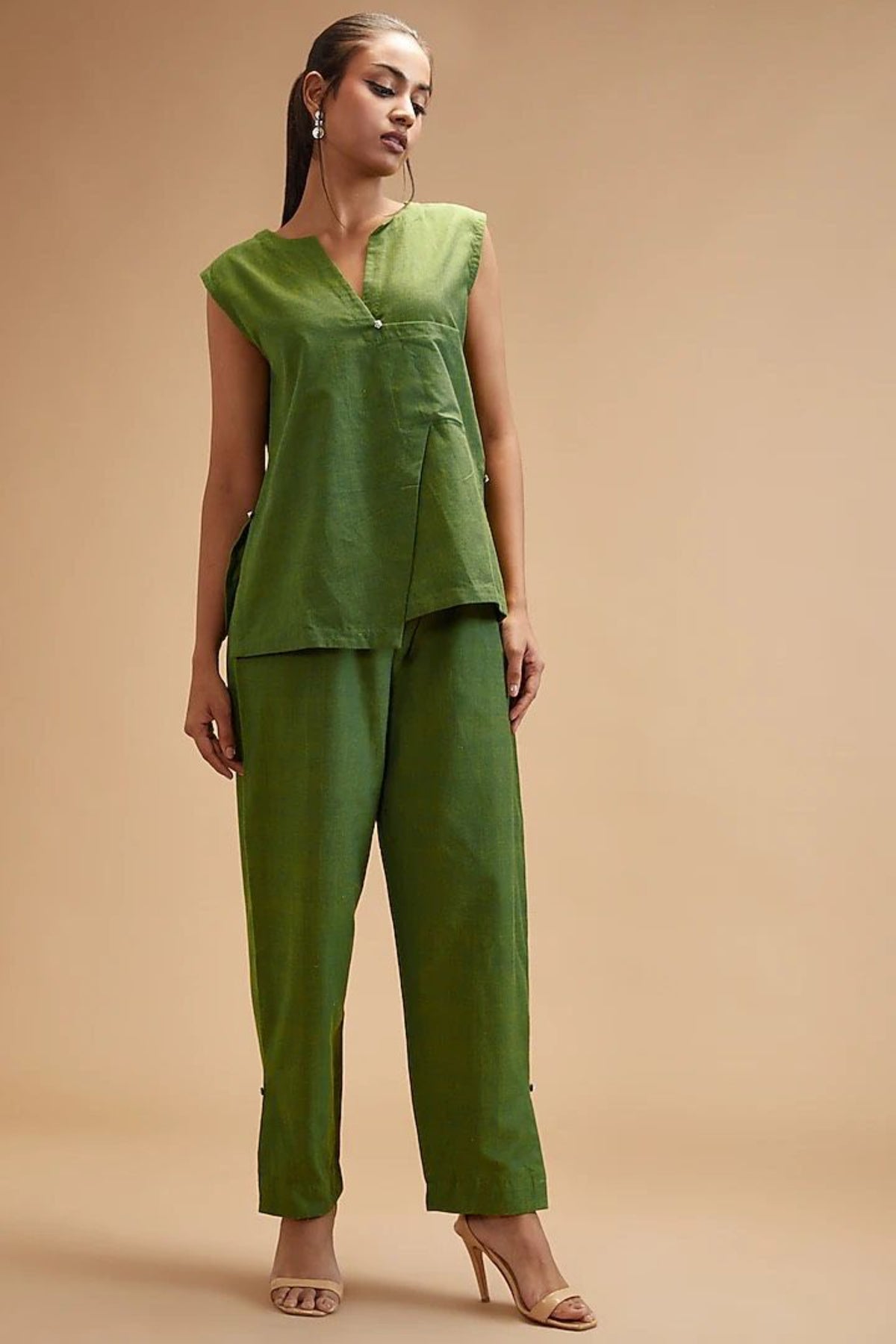 Basil Green Mom Fit Pants