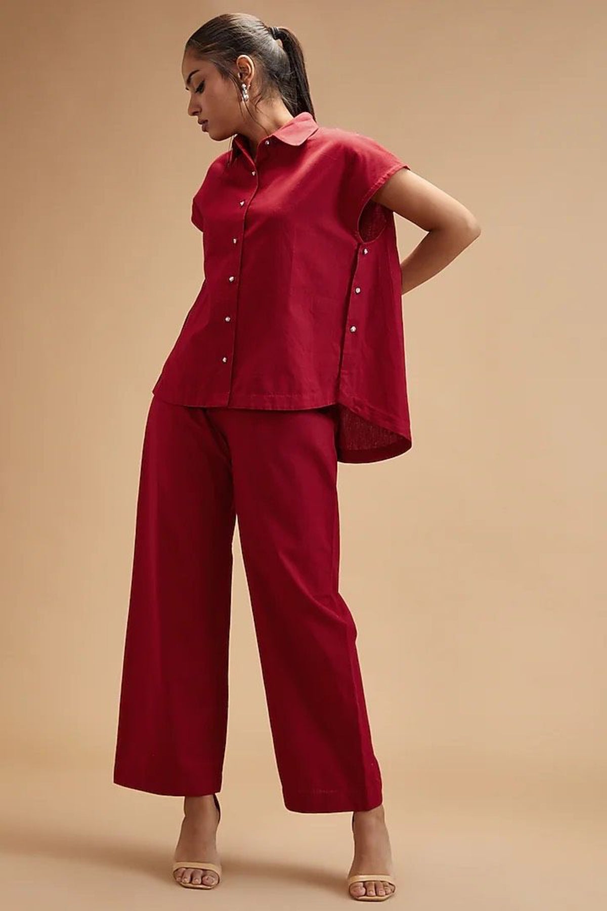 Scarlet Red Placket Shirt