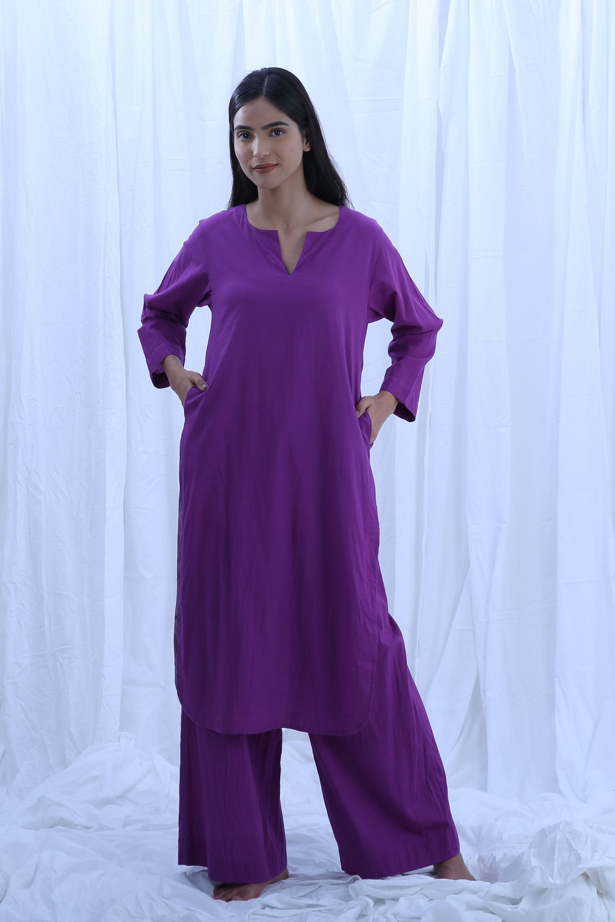 Purple Kurta Set