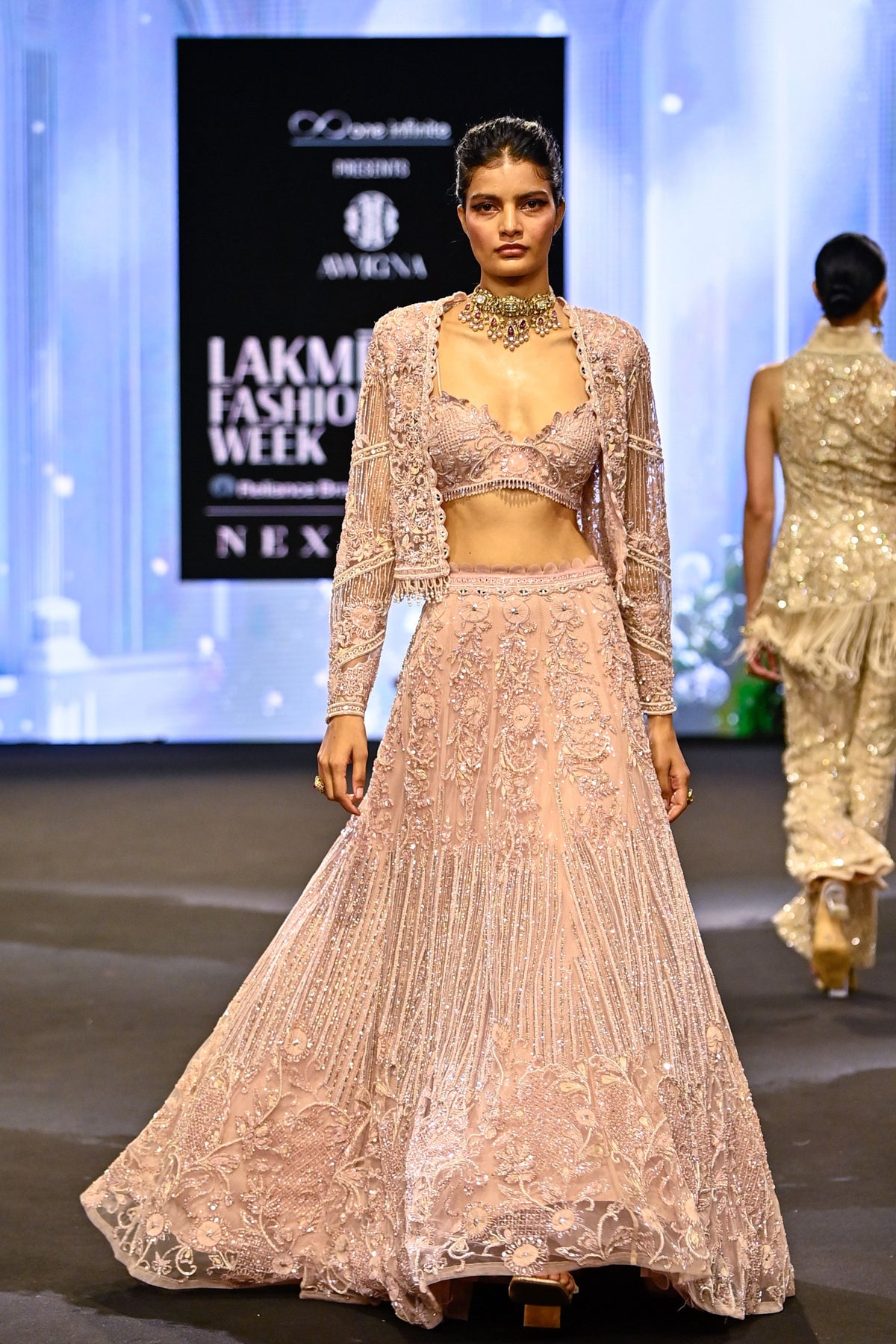 Dusty Pink Lehenga Set