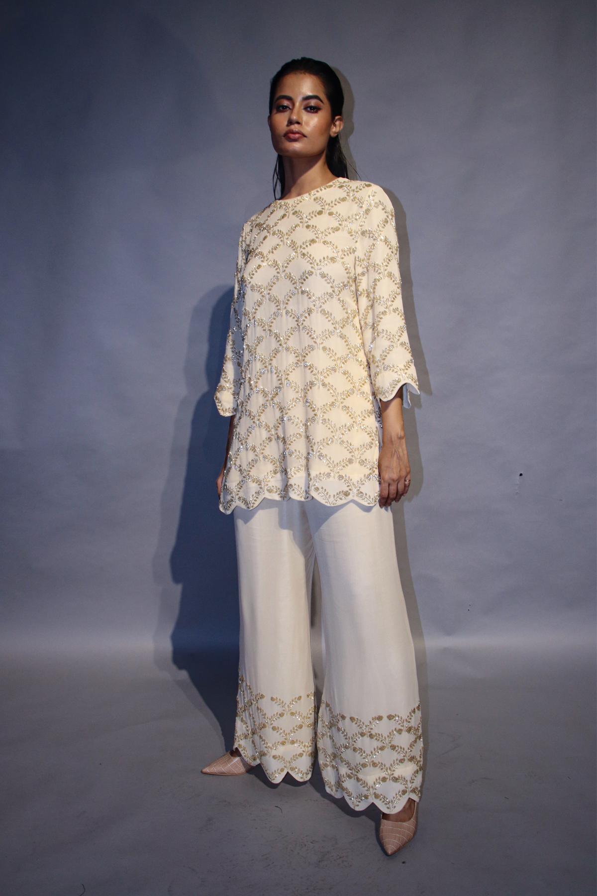 Ivory Suzaine Top And Pant