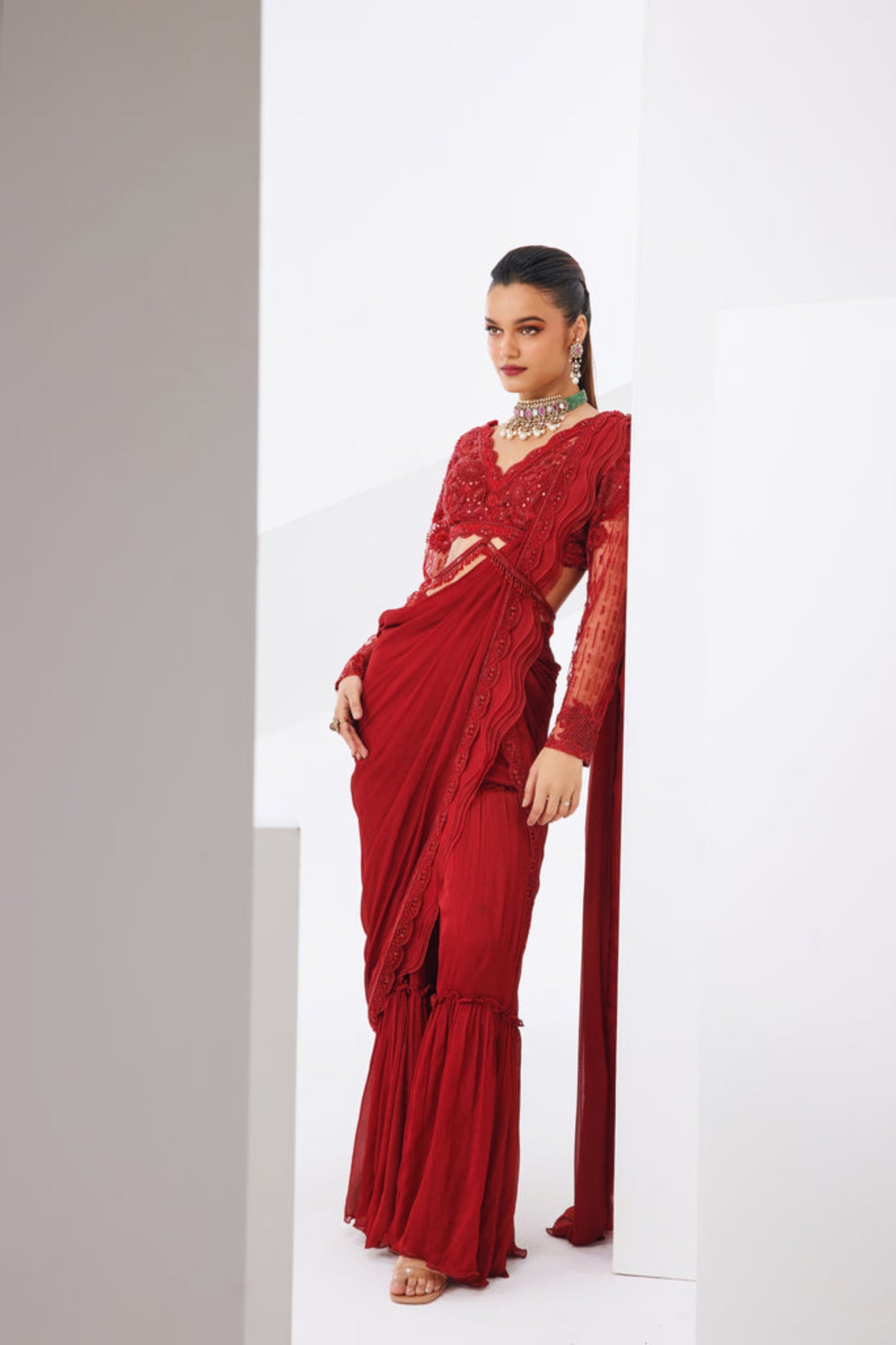 Ruby Pre-draped Saree